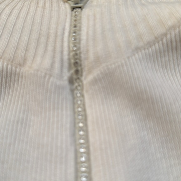 Vintage Kathi lee collection ivory rhinestone zipper sweater extra large 16/18 - Picture 3 of 9